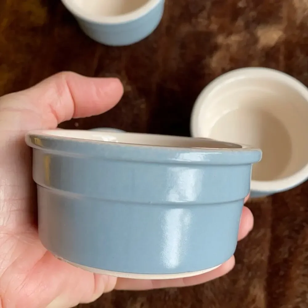 Cermer Set of 4 Pale Gray‎ 3-1/2” Ramekins PRISTINE